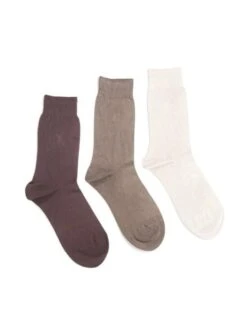 3 Pack Eckford Bamboo Socks Beige Beige