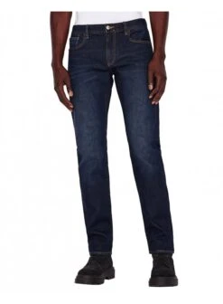 Armani Exchange A|X Mens Slim Dark Jean Indigo Blue Denim Indigo Denim