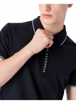 Armani Exchange Man Jersey Polo Shirt Navy Navy -Lyle Clothing Shop armani exchange man jersey polo shirt navy p11867 14827 medium