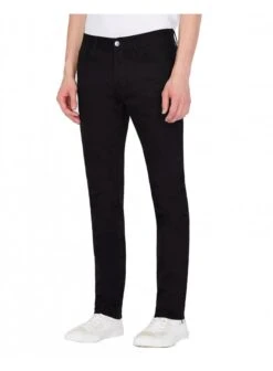 Armani Exchange Man Woven 5 Pocket Slim Fit Jean Black Black