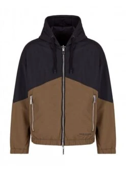 Armani Exchange Man Woven Blouson Jacket Black/crocodile Black/crocodile