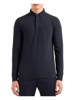 Armani Exchange Polo Long Sleeve Navy Navy