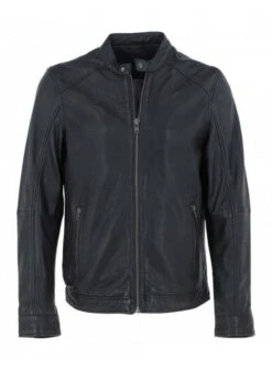 Ashwood Biker Style Leather Jacket Black AMJ-3 Black