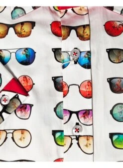 Claudio Lugli Sunglasses Print Short Sleeve White White -Lyle Clothing Shop claudio lugli sunglasses print short sleeve white p12431 16393 medium