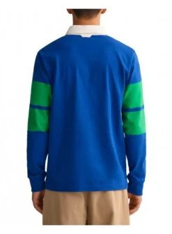 Gant Cotton Blocked Stripe Ls Rugby Shirt College Blue College Blue -Lyle Clothing Shop gant cotton blocked stripe ls rugby shirt college blue p11688 14441 medium