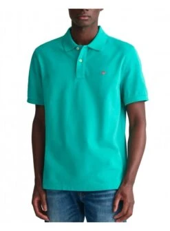 Gant Regular Fit Short Sleeve Pique Polo Lagoon Blue Lagoon Blue