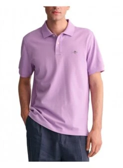 Gant Regular Fit Short Sleeve Pique Polo Orchid Lilac Orchid Lilac