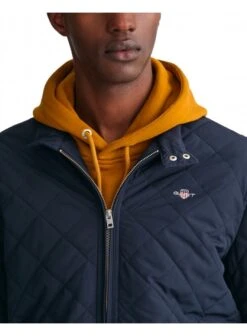 Gant Regular Quilted Windcheater Coat Evening Blue Evening Blue -Lyle Clothing Shop gant regular quilted windcheater coat evening blue p11935 14891 medium