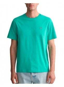 Gant Regular Shield Short Sleeve T Shirt Lagoon Blue Lagoon Blue