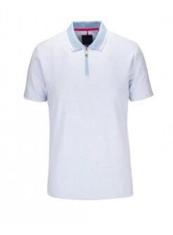 Guide London 1/4 Zip Polo Woven Design Sky/white Sky/white