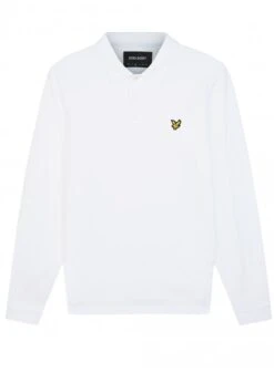 Lyle & Scott Long Sleeve Polo Shirt - White White
