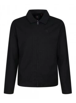 Luke Back Bone Zip Through Jacket Black Black