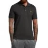 Lyle & Scott Lyle And Scott Mens Plain Polo Shirt Regular Fit Gunmetal Gunmetal
