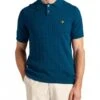 Lyle & Scott Cable Knitted Ss Polo Top Apres Navy Apres Navy
