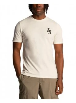 Lyle & Scott Club Emblem T Shirt Chalk Chalk