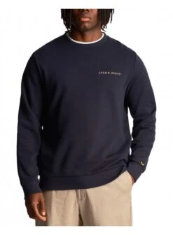 Lyle & Scott Embroidered Crew Neck Sweatshirt Gunmetal Gunmetal