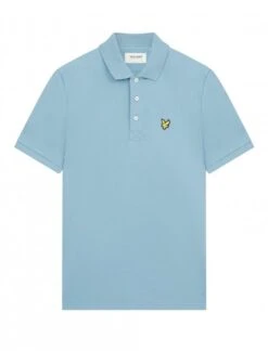 Lyle & Scott Plain Polo Shirt Skipton Blue Skipton Blue