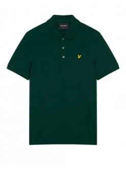 Lyle & Scott Plain Short Sleeve Polo Dark Green Dark Green
