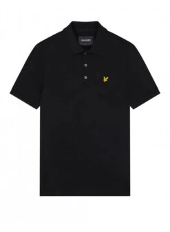 Lyle & Scott Plain Short Sleeve Polo Jet Black Jet Black