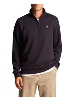 Lyle & Scott Quarter Zip SweatShirt Dark Navy Dark Navy