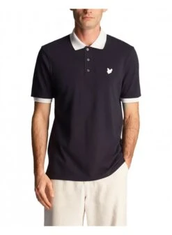 Lyle & Scott Ringer Polo T Shirt Navy / White Navy / White