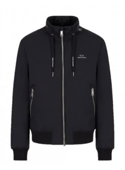Armani Exchange Man Woven Blouson Jacket Black Black