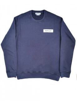 Replay Organic Cotton Sweatshirt Navy Navy