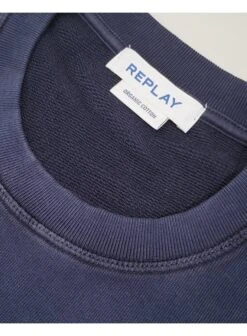 Replay Organic Cotton Sweatshirt Navy Navy -Lyle Clothing Shop replay organic cotton sweatshirt navy p11109 13410 medium