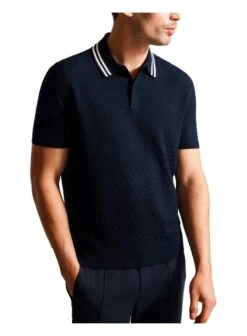 Ted Baker SS Regular T Stitched Polo Navy Navy